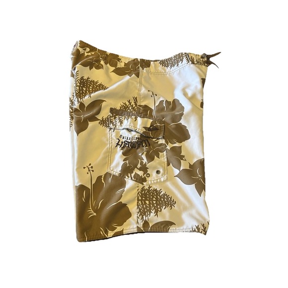 Quiksilver Y2K Mens 34 Surf‎ Skate Board Shorts Swim Trunks Hawaiian All Over - Picture 4 of 16